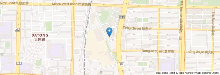 Mapa de ubicacion de 學餐:麵包店 en Taïwan, Nouveau Taipei, Taipei.