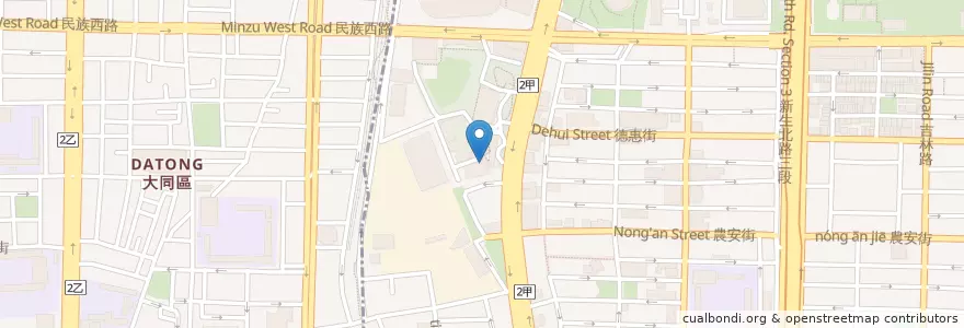 Mapa de ubicacion de 學餐:手搖飲料店 en Taiwan, Nuova Taipei, Taipei.
