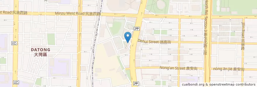 Mapa de ubicacion de 學餐:手搖影料店 en 台湾, 新北市, 台北市.