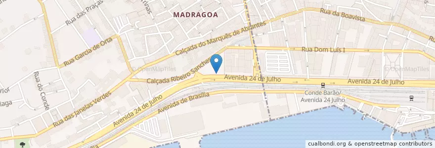Mapa de ubicacion de Bicicletas Gira Estação 214 en Portugal, Área Metropolitana De Lisboa, Lisboa, Grande Lisboa, Lisboa, Estrela.