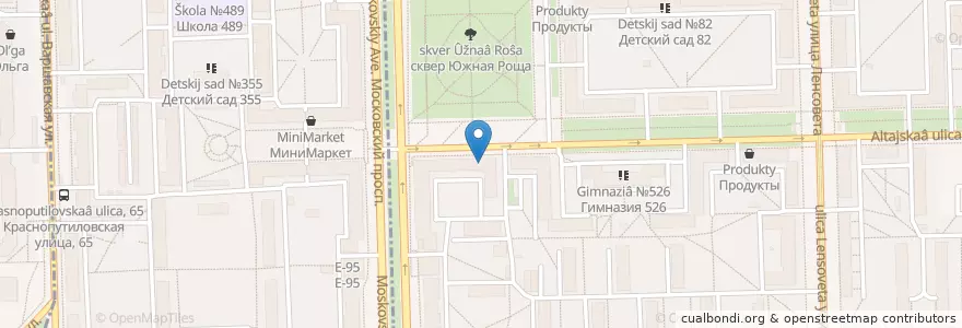Mapa de ubicacion de Вояж en Rusland, Северо-Западный Федеральный Округ, Oblast Leningrad, Sint-Petersburg, Московский Район, Округ Звёздное.