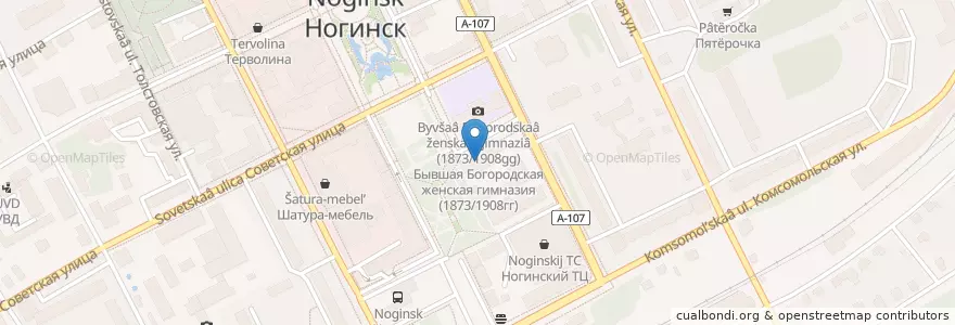Mapa de ubicacion de СДЭК en 러시아, Центральный Федеральный Округ, Московская Область, Богородский Городской Округ.