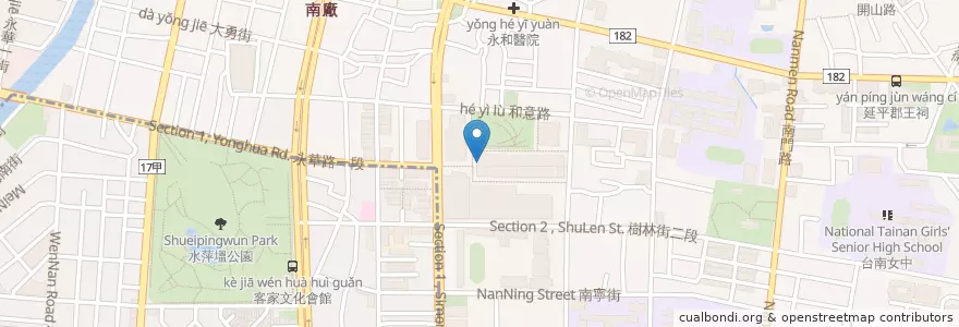 Mapa de ubicacion de Beertalk en Tayvan, 臺南市, 中西區.