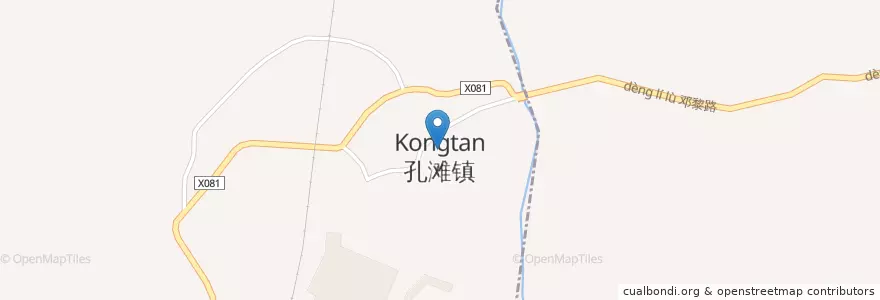 Mapa de ubicacion de 孔滩镇小学 en Chine, Sichuan, 翠屏区.