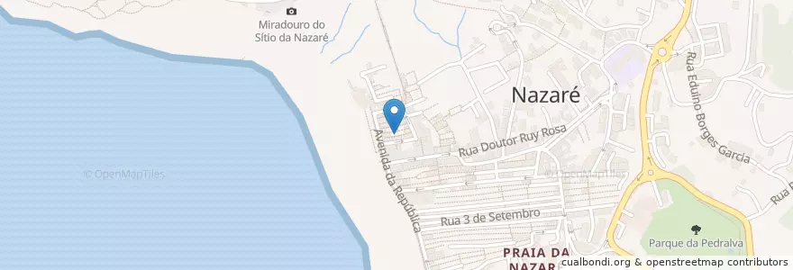 Mapa de ubicacion de Maria do Mar en پرتغال, Centro, Leiria, Oeste, Nazaré, Nazaré.