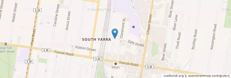 Mapa de ubicacion de Thai Lane en 오스트레일리아, Victoria, City Of Stonnington.