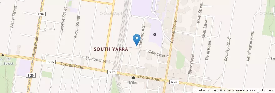 Mapa de ubicacion de Steer Dining Room en Australie, Victoria, City Of Stonnington.