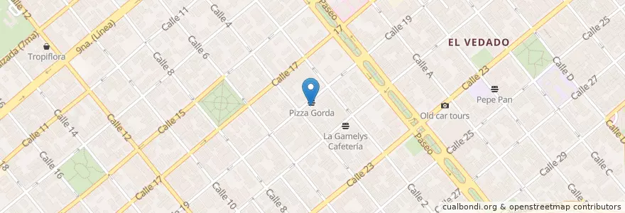 Mapa de ubicacion de Pica pica en Cuba, La Havane, Plaza De La Revolución.