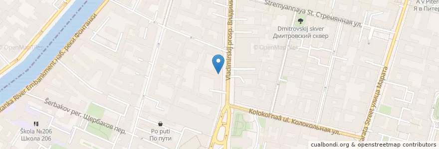 Mapa de ubicacion de Sicaffe en 俄罗斯/俄羅斯, Северо-Западный Федеральный Округ, 列宁格勒州, Санкт-Петербург, Центральный Район.
