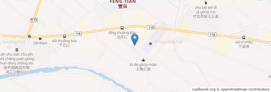 Mapa de ubicacion de 大智寺 en تایوان, 臺灣省, 新竹縣, 竹北市.