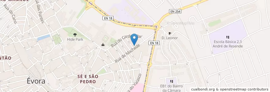 Mapa de ubicacion de O Combinado en Portugal, Alentejo, Alentejo Central, Évora, Évora, Bacelo E Senhora Da Saúde, Évora.