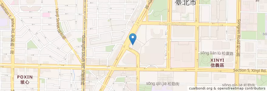 Mapa de ubicacion de 駐台北韓國代表部 en تایوان, 新北市, تایپه, 信義區.