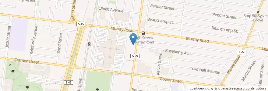 Mapa de ubicacion de Minh Xuong BBQ & Seafood Restaurant en Austrália, Victoria, City Of Darebin.