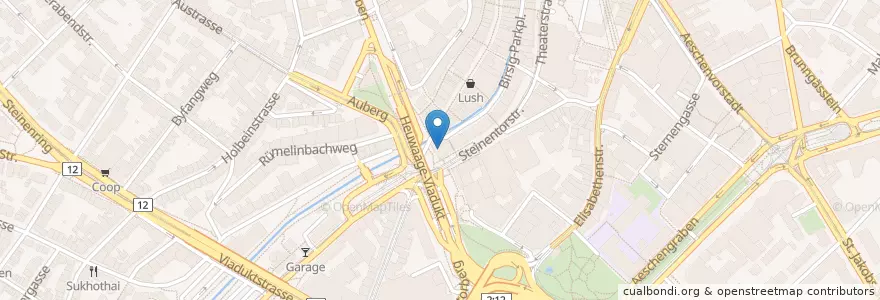 Mapa de ubicacion de Steinen Apotheke en スイス, Basel-Stadt, Basel.