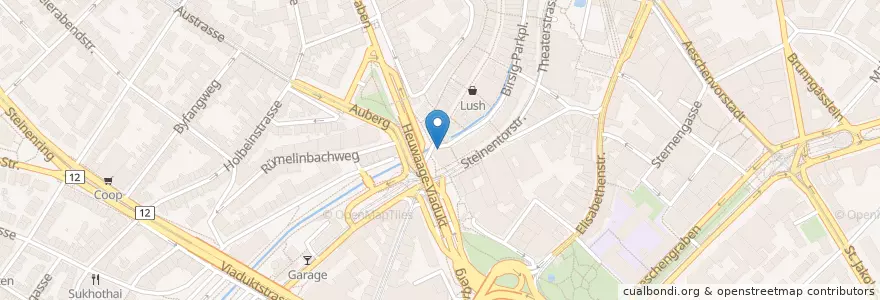 Mapa de ubicacion de Bistrot Wulggegratzer en Schweiz/Suisse/Svizzera/Svizra, Basel-Stadt, Basel.