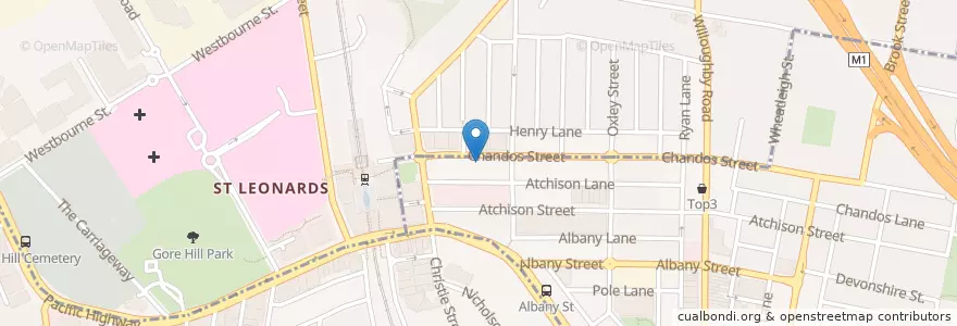 Mapa de ubicacion de Oven Cafe en 澳大利亚, 新南威尔士州, North Sydney Council, Sydney.