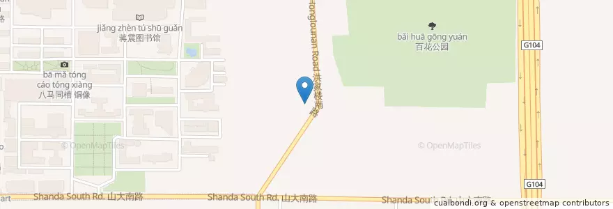 Mapa de ubicacion de 公共卫生间 en China, Shandong, 济南市, 历城区, 山大路街道.