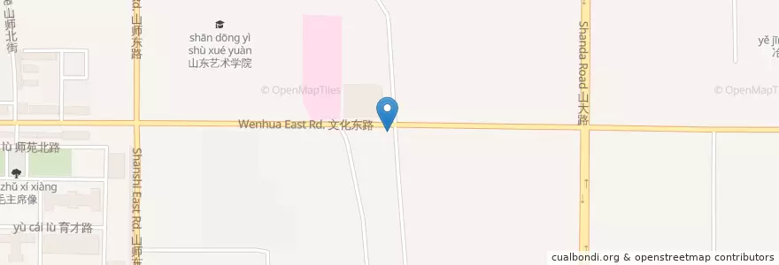 Mapa de ubicacion de 公共卫生间 en China, Shandong, 济南市, 历下区, 文化东路街道.