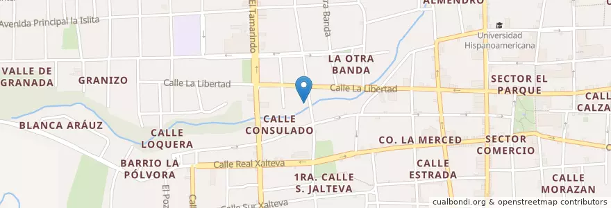 Mapa de ubicacion de La frontaria en Nikaragua, Granada, Granada (Municipio).