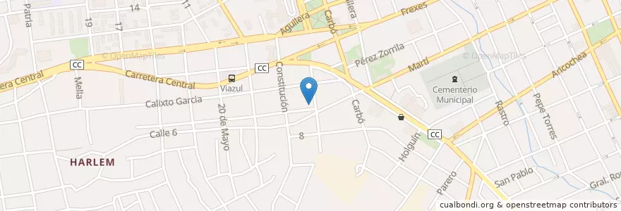 Mapa de ubicacion de Policlínico Alex Urquiola en Cuba, Holguín, Holguín.