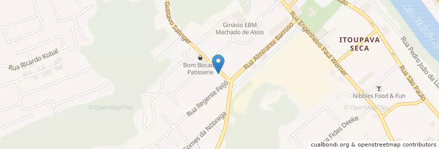 Mapa de ubicacion de Serviço Social da Indústria de Construção en Brasil, Região Sul, Santa Catarina, Região Geográfica Intermediária De Blumenau, Microrregião De Blumenau, Blumenau.