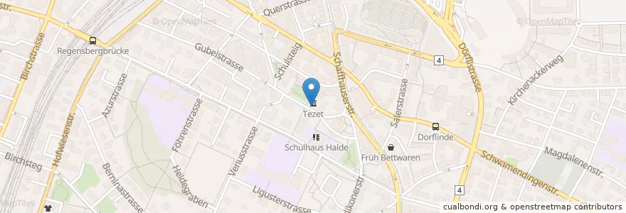 Mapa de ubicacion de GZ Oerlikon Café en 스위스, 취리히, Bezirk Zürich, Zürich.
