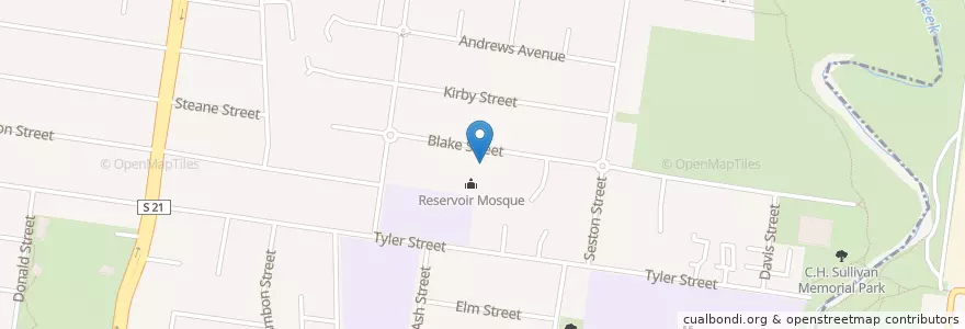 Mapa de ubicacion de Blake Street Kindergarten en Austrália, Victoria, City Of Darebin.