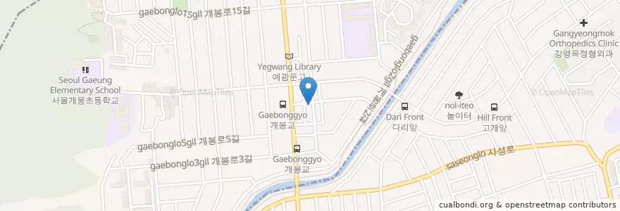 Mapa de ubicacion de Cook팜 en 대한민국, 서울, 광명시, 구로구, 개봉3동.