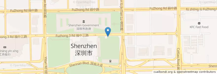 Mapa de ubicacion de 胡椒宅男 en China, Guangdong, Shenzhen, 福田区.