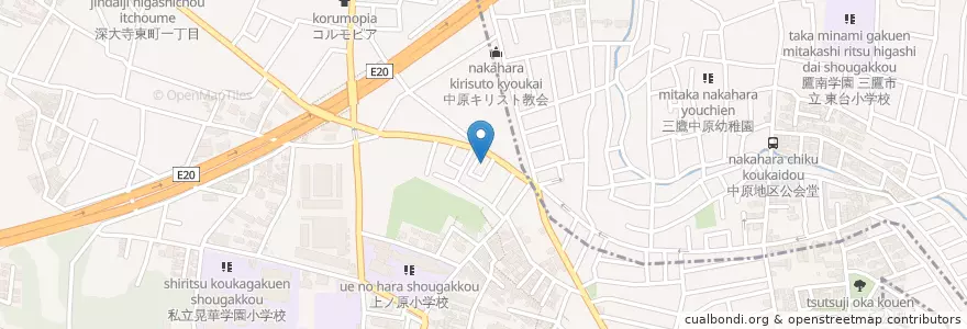 Mapa de ubicacion de 横山歯科医院 en اليابان, 東京都, 調布市.
