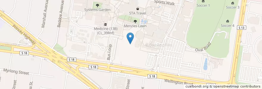 Mapa de ubicacion de Cafe Nesso en 澳大利亚, 维多利亚州, City Of Monash.