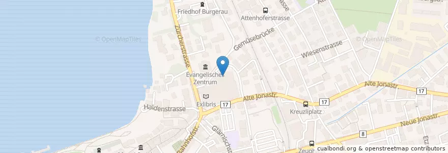 Mapa de ubicacion de Einkaufszentrum Sonnenhof en Suisse, Saint-Gall, Wahlkreis See-Gaster, Rapperswil-Jona.