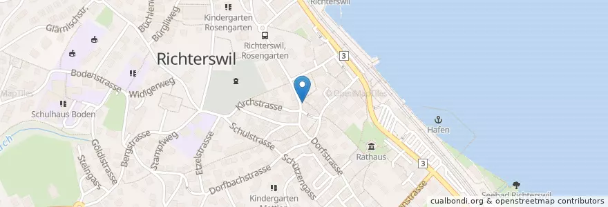 Mapa de ubicacion de Mona Lisa Cafe en İsviçre, Zürih, Bezirk Horgen, Richterswil.