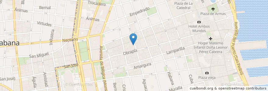 Mapa de ubicacion de Don Pucho en 쿠바, La Habana, La Habana Vieja.