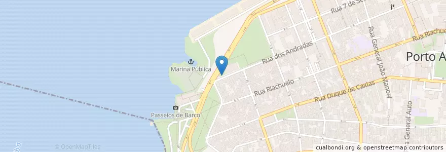 Mapa de ubicacion de 7 -  Usina do Gasômetro en برزیل, منطقه جنوب برزیل, ریو گرانده جنوبی, Região Metropolitana De Porto Alegre, Região Geográfica Intermediária De Porto Alegre, Região Geográfica Imediata De Porto Alegre, پورتو الگره.