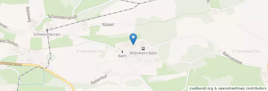 Mapa de ubicacion de Wohn- und Arbeitsheim Balm en Schweiz/Suisse/Svizzera/Svizra, Sankt Gallen, Wahlkreis See-Gaster, Rapperswil-Jona.
