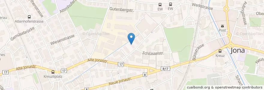 Mapa de ubicacion de RaJoVita Pflegewohnung en Schweiz/Suisse/Svizzera/Svizra, Sankt Gallen, Wahlkreis See-Gaster, Rapperswil-Jona.
