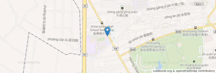 Mapa de ubicacion de 新泰國中 en 臺灣, 新北市, 新莊區.
