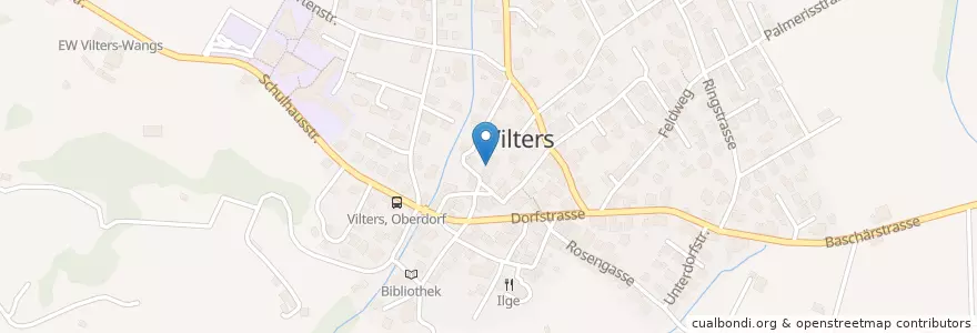 Mapa de ubicacion de Feuerwehrdepot Vilters en スイス, ザンクト・ガレン州, Wahlkreis Sarganserland, Vilters-Wangs.