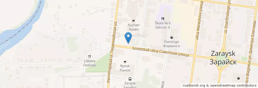 Mapa de ubicacion de Старый город en 俄罗斯/俄羅斯, Центральный Федеральный Округ, 莫斯科州, Городской Округ Зарайск.