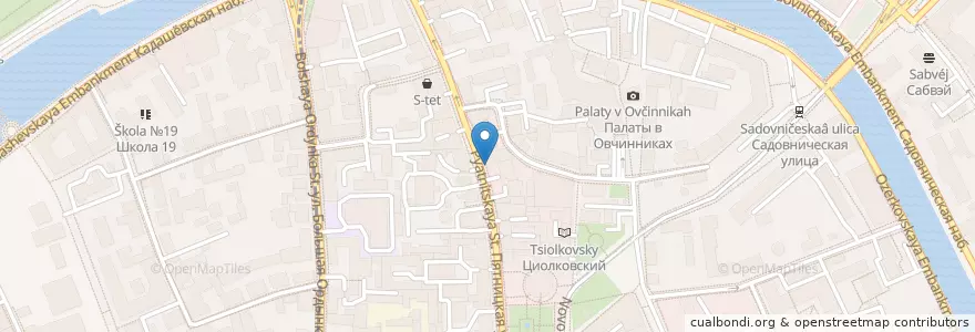 Mapa de ubicacion de Qiwi en ロシア, 中央連邦管区, モスクワ, Центральный Административный Округ, Район Замоскворечье.