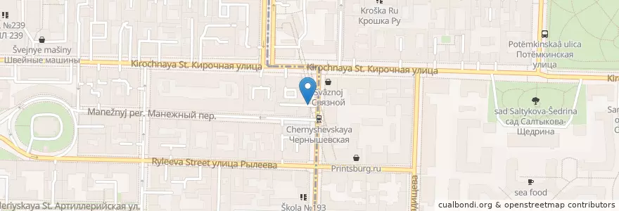 Mapa de ubicacion de Пивной двор en Russia, Northwestern Federal District, Leningrad Oblast, Saint Petersburg, Центральный Район, Округ Смольнинское.