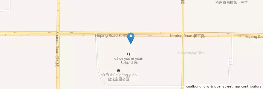 Mapa de ubicacion de 公共卫生间 en Çin, Şantung, 济南市, 历下区, 燕山路街道.