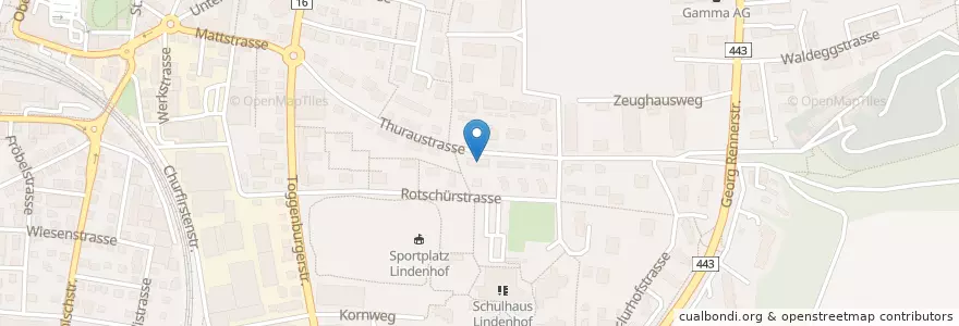 Mapa de ubicacion de Kindergarten Thurau I+II en Switzerland, Sankt Gallen, Wahlkreis Wil, Wil (Sg).