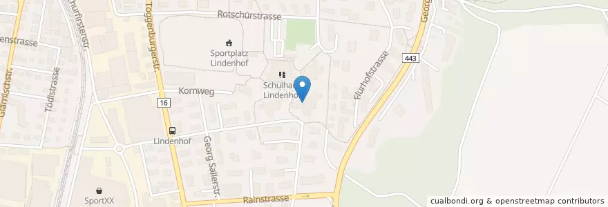 Mapa de ubicacion de Oberstufe Lindenhof en Schweiz/Suisse/Svizzera/Svizra, Sankt Gallen, Wahlkreis Wil, Wil (Sg).