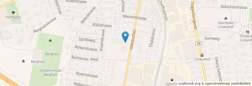 Mapa de ubicacion de Kindergarten Matt en İsviçre, Sankt Gallen, Wahlkreis Wil, Wil (Sg).