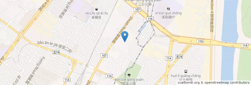 Mapa de ubicacion de 彌生軒 en Taiwan, Neu-Taipeh, Shulin.