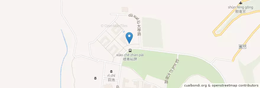Mapa de ubicacion de 汽車停車場 en Taiwan, Taiwan Province, Nantou County, Puli Township.