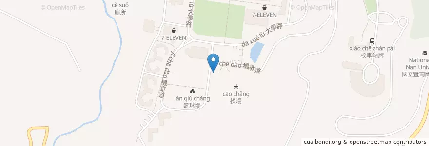 Mapa de ubicacion de 汽車停車場 en 타이완, 타이완성, 난터우현, 푸리 진.