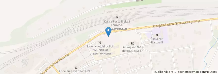 Mapa de ubicacion de Цезарь en روسيا, Центральный Федеральный Округ, محافظة موسكو, Городской Округ Кашира.